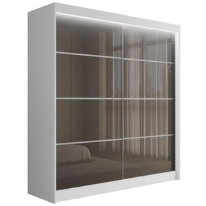 ALTDECOR ŠATNÍ SKŘÍŇ PEKA III s LED – 200 cm – bílá|šedá obraz
