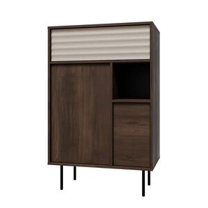 Petits-meubles SIDEBOARD Astra Tmavé dřevo a kašmír obraz