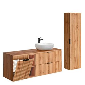 Petits-meubles KOUPELNOVÝ NÁBYTEK 140.8cm Adriel 2er-Set Dřevo obraz