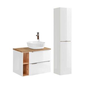 Petits-meubles KOUPELNOVÝ NÁBYTEK 80.4cm duben 2er-Set Bílá obraz
