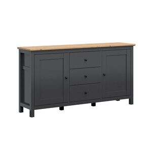 Petits-meubles SIDEBOARD Duck Antracitově šedá a dřevo obraz