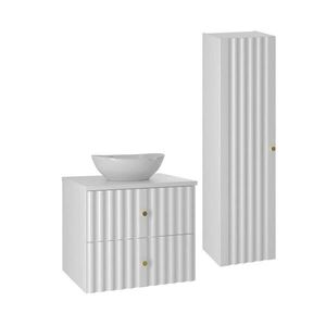 Petits-meubles KOUPELNOVÝ NÁBYTEK 60.6cm Izae 2er-Set Bílá obraz