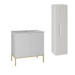 Petits-meubles KOUPELNOVÝ NÁBYTEK 80cm Daria 2er-Set Bílá obraz