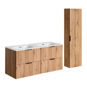 Petits-meubles KOUPELNOVÝ NÁBYTEK 120.4cm Adriel 2er-Set Dubové dřevo obraz