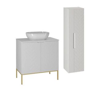 Petits-meubles KOUPELNOVÝ NÁBYTEK 80.6cm Daria 2er-Set Bílá obraz