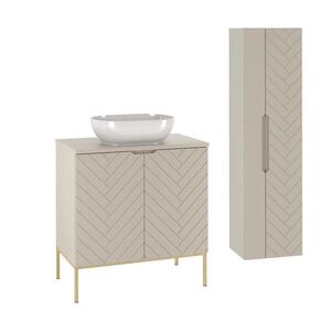 Petits-meubles KOUPELNOVÝ NÁBYTEK 80.6cm Daria 2er-Set Kašmír obraz