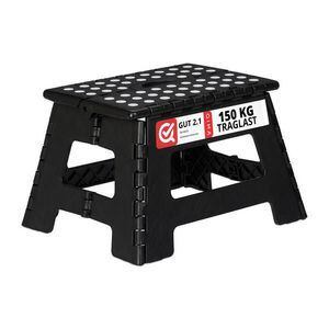 Relaxdays STOLIČKA Černá skládací plast 150 kg obraz