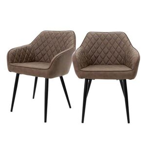 ML-DESIGN JÍDELNÍ ŽIDLE, sada 2 ks, hnědá umělá kůže obraz