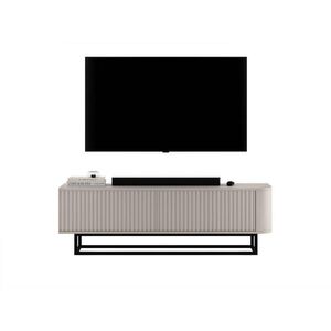 Meble Lindner TV STOLEK Aurora kašmírový matný 140 cm s kovovým rámem obraz