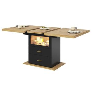 FLIEKS JÍDELNÍ STŮL 110-140x80cm ROZKLÁDACÍ LED 6 OSOB obraz