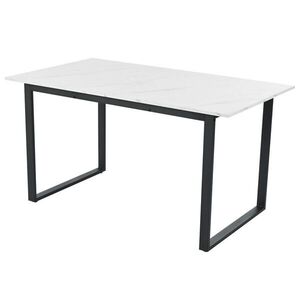 FLIEKS JÍDELNÍ STŮL teleskopický 140-180x80cm mramor kov obraz