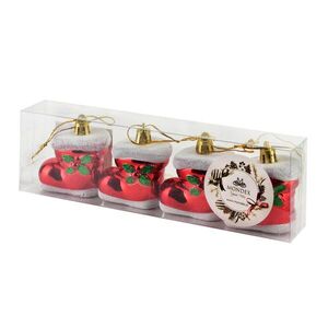 Mondex VÁNOČNÍ OZDOBY Santa Lila, 4dílná, plast, 5/3, 5/6cm obraz