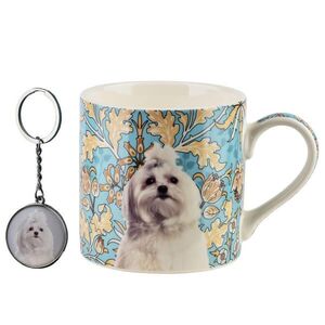Mondex HRNEK porcelánový NOYA s přívěskem – maltézáček, 380 ml obraz