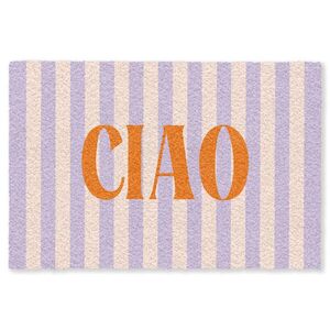 MuchoWow ROHOŽKA Ciao - Citát - Pastelové barvy - Pruhy 60x40 cm obraz