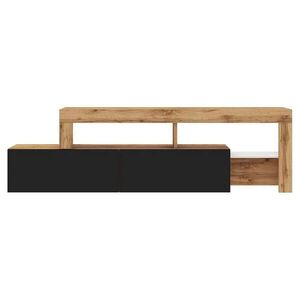 Selsey TV stolek Asten dub / černý s LED 172/50/33 cm obraz