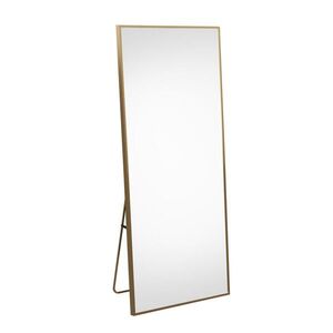 SHOPENTRA STOJACÍ zrcadlo 177x77 cm Zlatý obdélník Nadčasový design Nerozbitné obraz