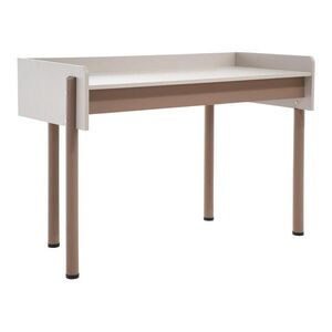 Beautysofa PSACÍ STŮL Boreo s hnědými kovovými nohami, 126 cm, kašmír + světle hnědá obraz