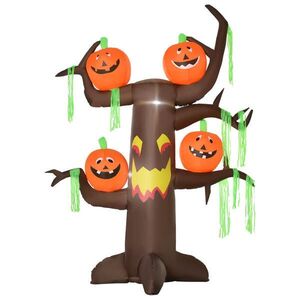 HOMCOM HALLOWEENSKÝ NAFUKOVACÍ STROM, vícebarevný, polyester obraz
