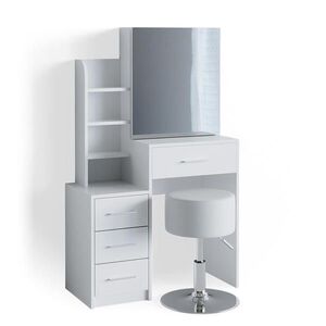 Vicco TOALETNÍ STOLEK Conrada Bílá 80 cm s taburetem obraz