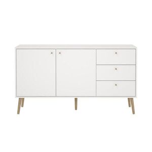 Calicosy 2DVEŘOVÁ, 3zásuvková příborník s dřevěnými nohami, šířka 147, 2 cm - TARP obraz