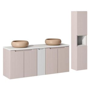Petits-meubles KOUPELNOVÝ NÁBYTEK 140cm Riva 2er-Set Kašmír obraz