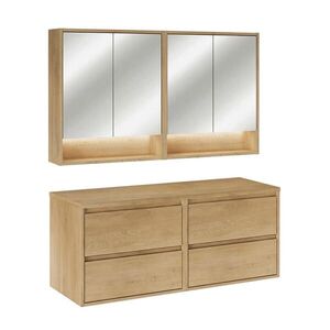 Petits-meubles KOUPELNOVÝ NÁBYTEK 120cm Edmé 2er-Set Dřevo obraz