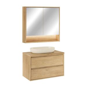 Petits-meubles KOUPELNOVÝ NÁBYTEK 80cm Edmé 2er-Set Dřevo obraz