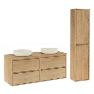 Petits-meubles KOUPELNOVÝ NÁBYTEK 120cm Edmé 2er-Set Dřevo obraz