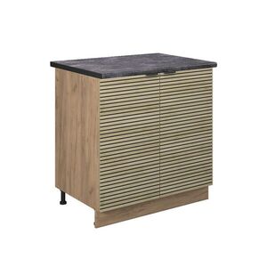 Vicco SPODNÍ SKŘÍŇKA KUCHYŇSKÉ LINKY Fame-Line Dubový panel 80 cm s policí, PD Antracit obraz