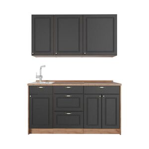 Vicco JEDNOTKOVÁ KUCHYNĚ Fame-Line, Anthrazit-Gold Landhaus/Zlatý mocný dub, 150 cm, PD Dub obraz