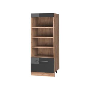 Vicco KUCHYŇSKÝ REGÁL Fame-Line, Antracitový vysoký lesk/Zlatý mocný dub, 60 cm obraz