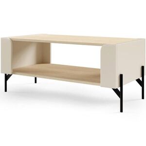 Beautysofa KONFERENČNÍ STOLEK Sorella s otevřenou policí, 90 × 40 cm, do studentského pokoje, macadamia + dub Mavelie obraz