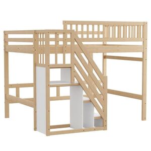 OKWISH PATROVÁ postel 140/200 cm s úložnou skříňkou a schody obraz