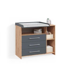 Livinity® KOMODOVÝ PŘEBALOVACÍ STŮL Torino Anthracite/Sonoma se zásuvkami obraz