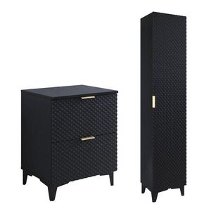 Petits-meubles KOUPELNOVÝ NÁBYTEK 60.4cm Cléa 2er-Set Černá obraz