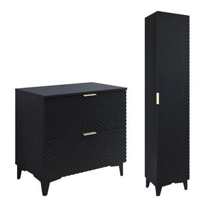 Petits-meubles KOUPELNOVÝ NÁBYTEK 80.4cm Cléa 2er-Set Černá obraz