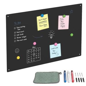 Relaxdays TABULE Černá ocel popisovatelná 50x30 cm obraz