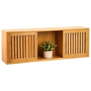 Relaxdays POLICE přírodní bambus 2 posuvné dveře 92, 5 cm obraz