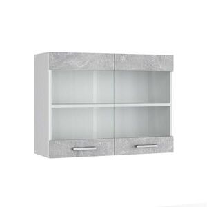 Vicco SKLENĚNÁ KUCHYŇSKÁ SKŘÍŇKA R-Line Beton 80 cm obraz