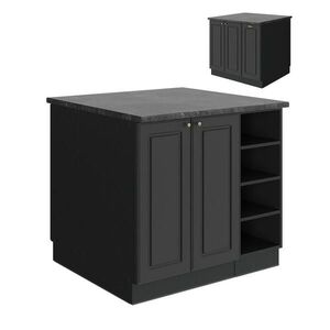 Vicco KUCHYŇSKÝ OSTROV Fame-Line Anthrazit-Gold Landhaus 90 cm bez pracovní desky obraz