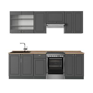 Vicco KUCHYŇSKÝ KOUT Fame-Line Anthrazit-Gold Landhaus 240 cm , PD Dub obraz