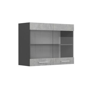 Vicco SKLENĚNÁ KUCHYŇSKÁ SKŘÍŇKA R-Line Beton 80 cm obraz