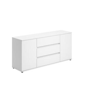 Home Collective KOMODA, šířka 150 cm, se dvěma dvířky a třemi zásuvkami, bílá obraz