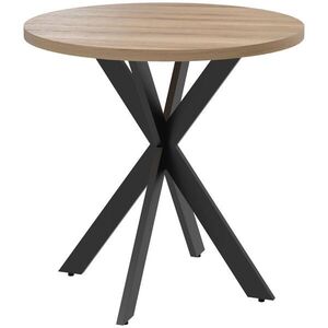 HOMCOM JÍDELNÍ STŮL 75 x 75 cm kulatý kuchyňský stůl pro 2–4 osoby s pavoučími nohami, hnědý obraz