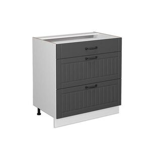 Vicco SKŘÍŇKA DO KOUPELNY Fame-Line Antracit 80 x 82 cm se 3 zásuvkami, bez pracovní desky obraz
