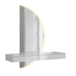 Vicco TOALETNÍ STOLEK Sherry, Bílá vysoký lesk, 120 cm se zrcadlem LED obraz