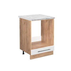 Vicco SKŘÍŇKA NA VESTAVĚNOU TROUBU Fame-Line Bílá vysoký lesk 60 cm , PD Mramor obraz