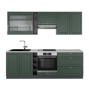 Vicco KUCHYŇSKÝ KOUT Fame-Line Zeleno-zlatá Country House/Anthracite 235 cm , PD Mramor obraz