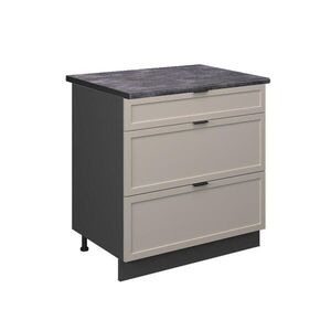 Vicco SPODNÍ SKŘÍŇKA KUCHYŇSKÉ LINKY Fame-Line GreyBeige 80 cm se 3 zásuvkami, PD Antracit obraz