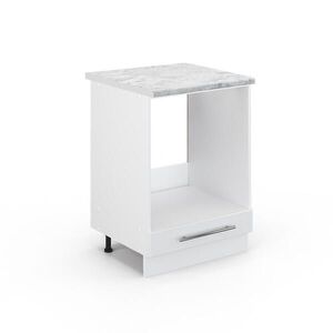 Vicco SKŘÍŇKA NA VESTAVĚNOU TROUBU Fame-Line Bílá vysoký lesk 60 cm , PD Mramor obraz